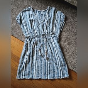 Blue & White Striped Dress